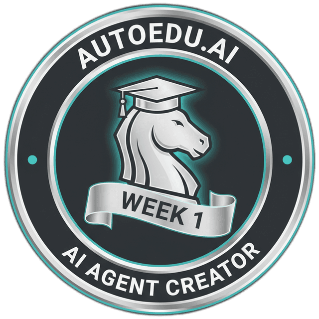 Week 1 badge for AI Agent Creator