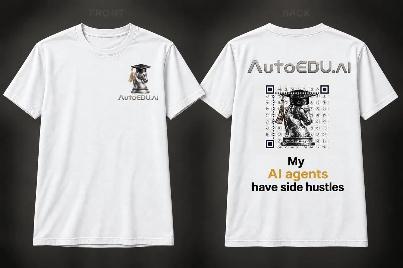AutoEDU tee, front and back