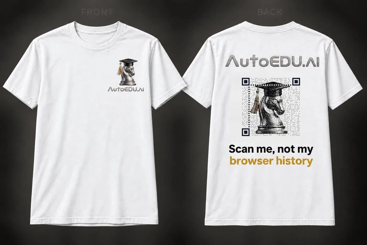 AutoEDU tee, front and back