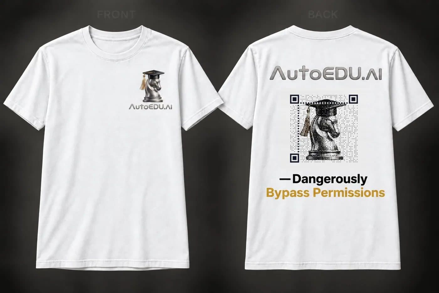 AutoEDU tee, front and back