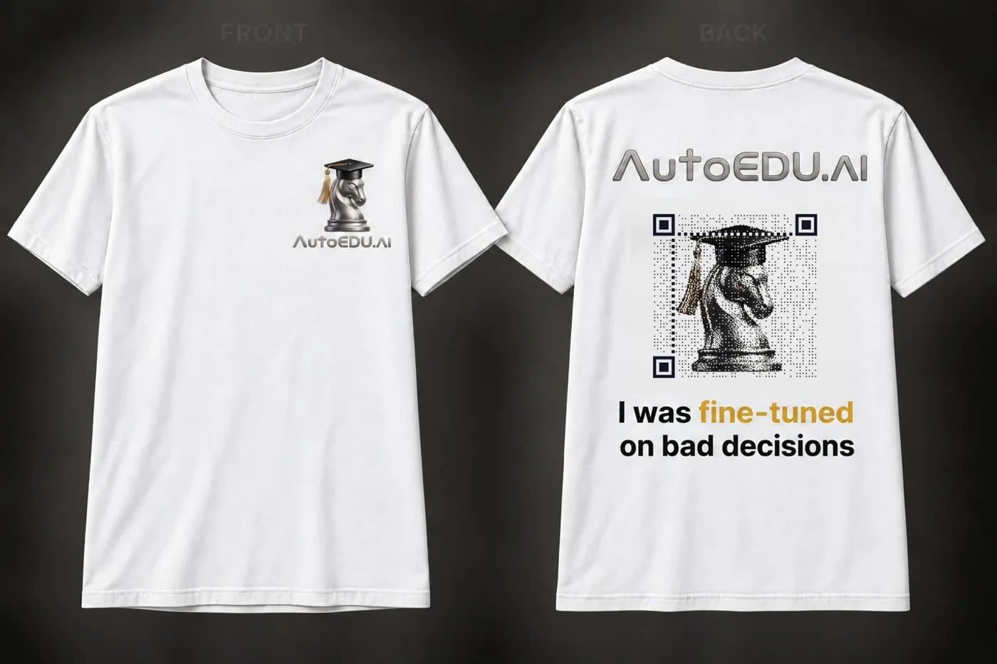 AutoEDU tee, front and back
