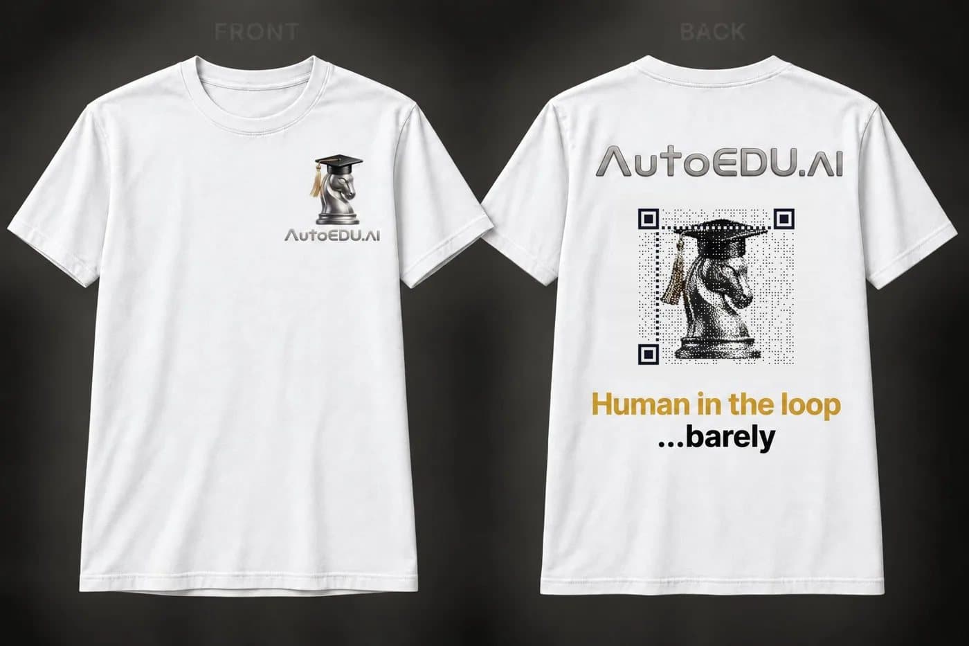 AutoEDU tee, front and back