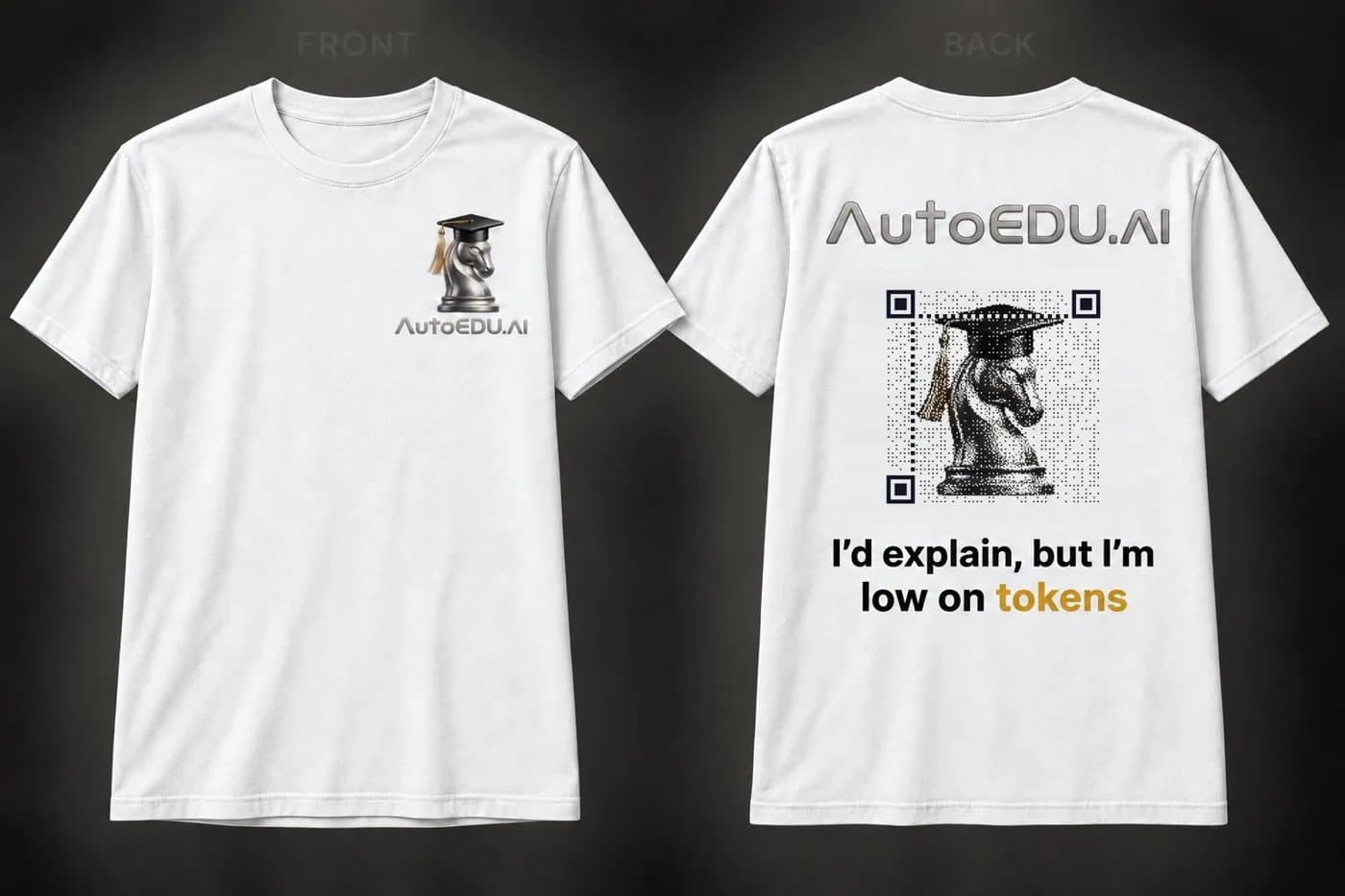 AutoEDU tee, front and back