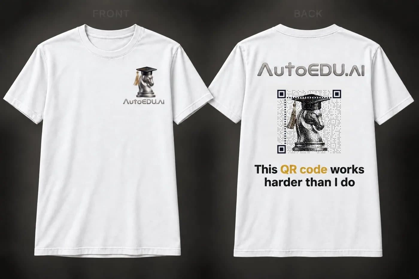 AutoEDU tee, front and back