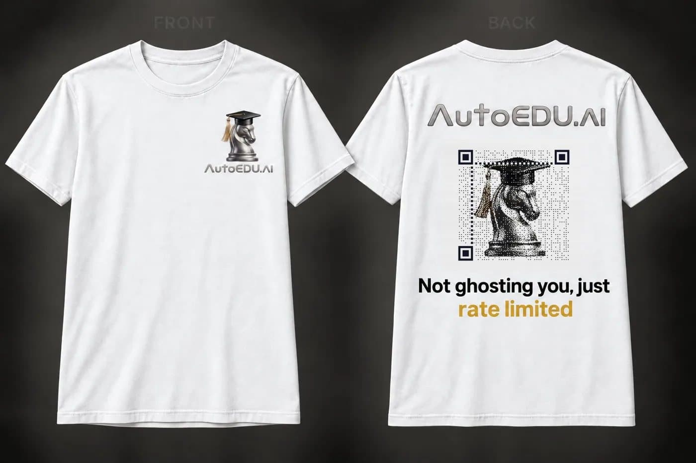 AutoEDU tee, front and back