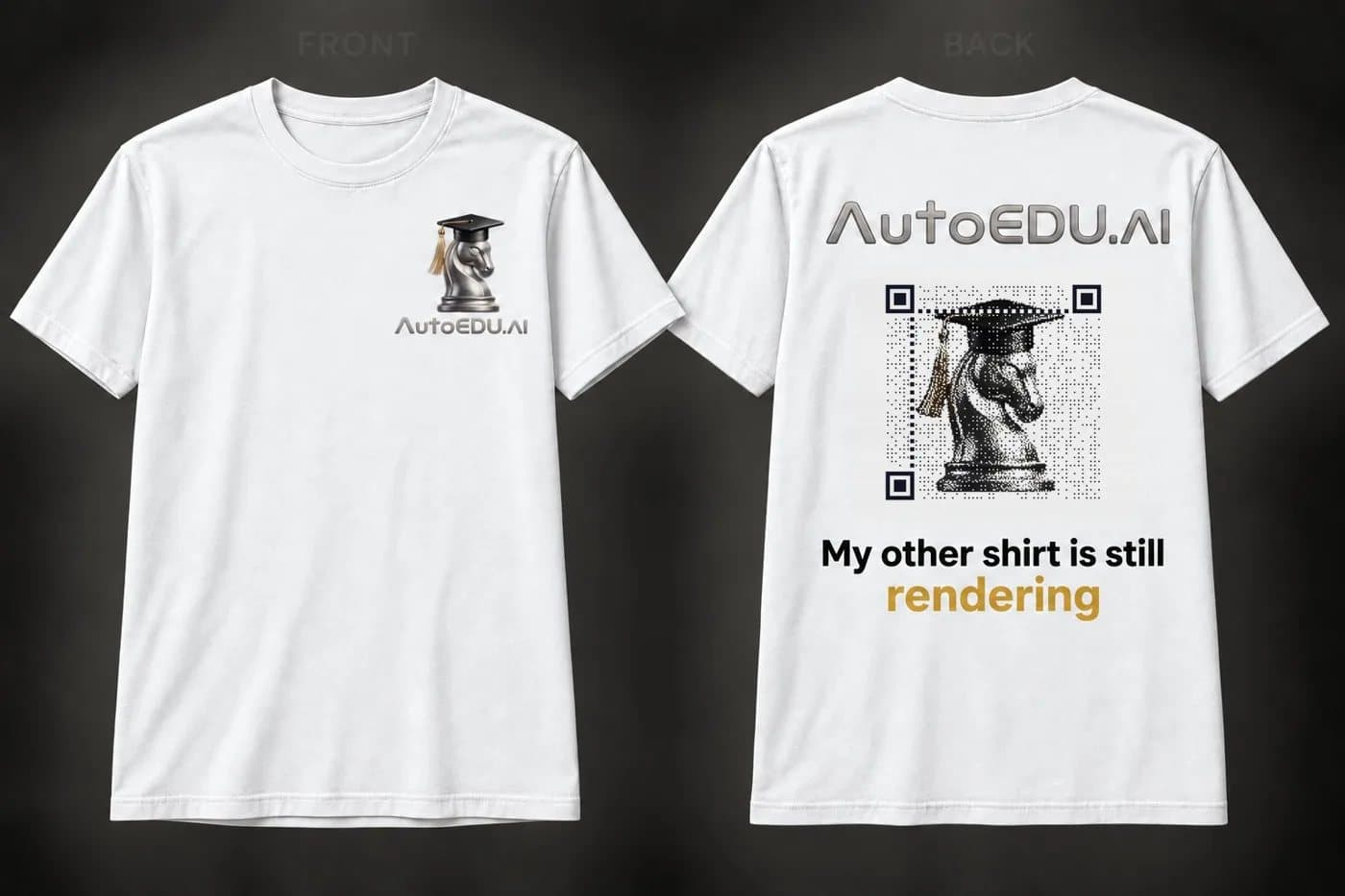 AutoEDU tee, front and back