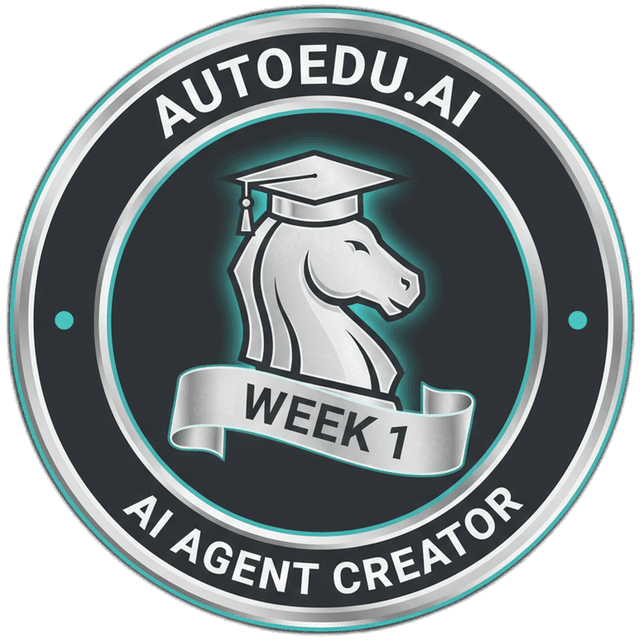 Week 1 badge for AI Agent Creator