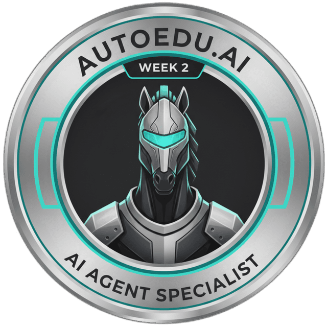 Week 2 badge for AI Agent Specialist